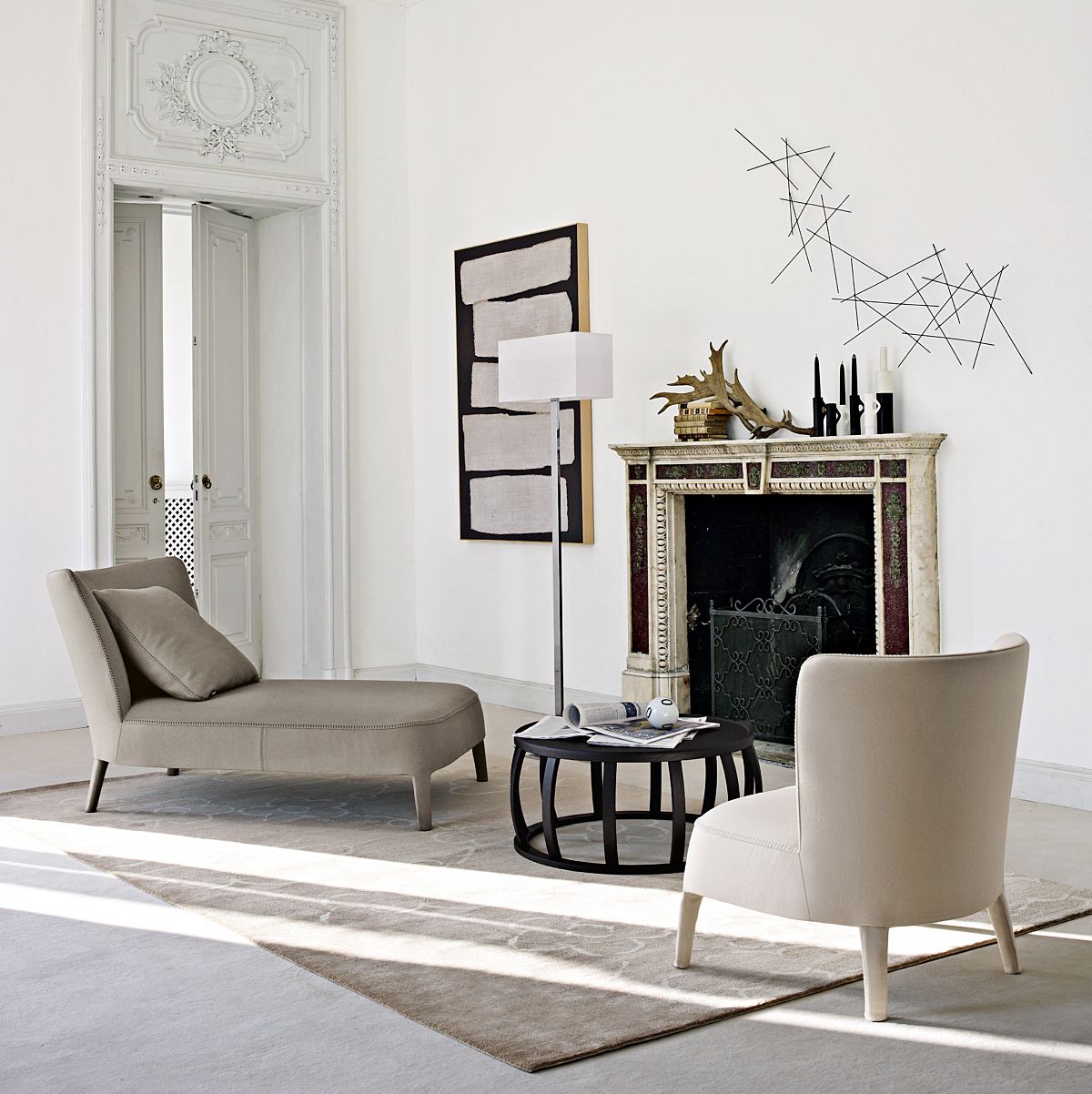 Febo stoelen en fauteuils van Maxalto zijn een herinnering aan klassiek design
