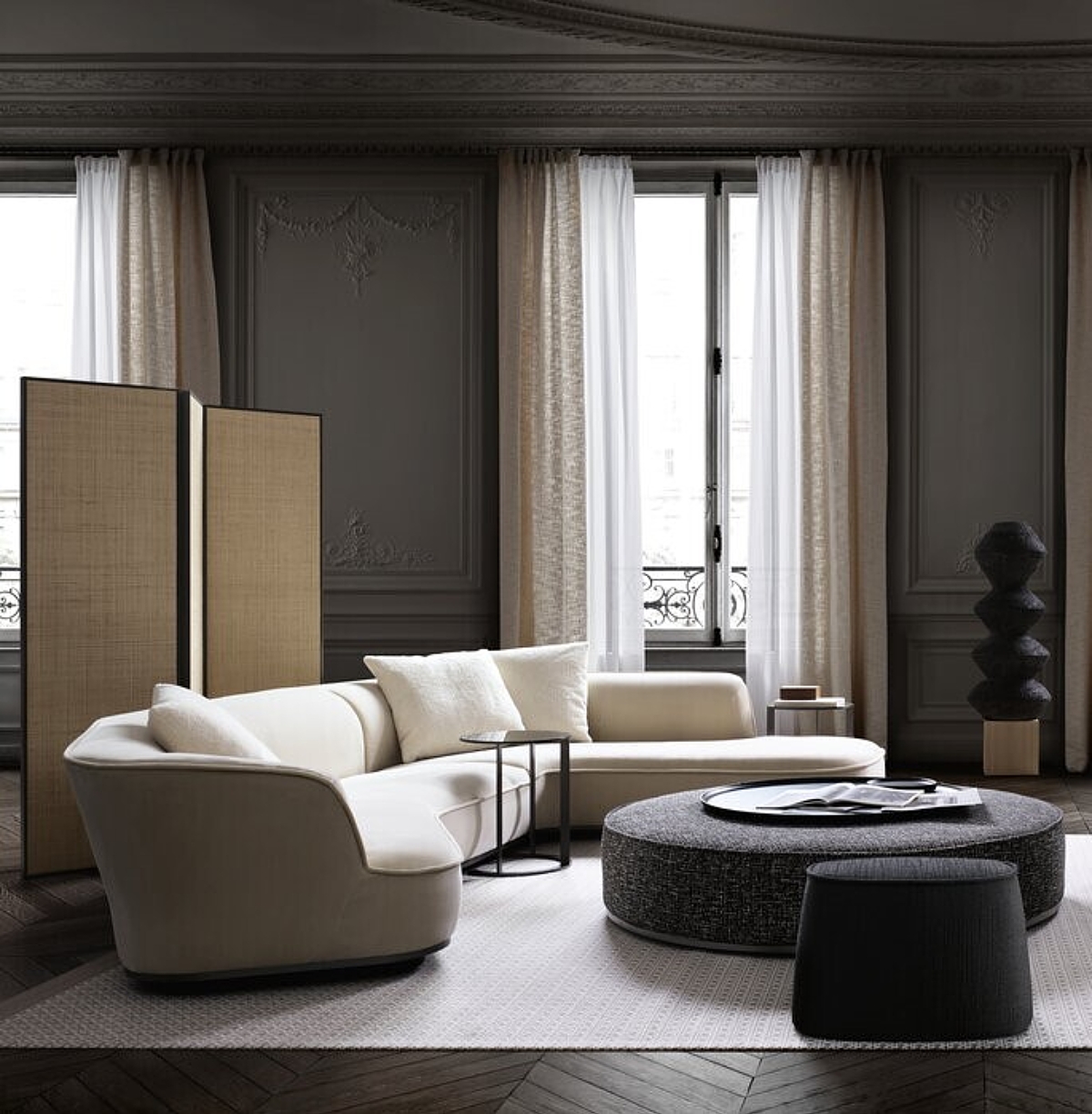 De Maxalto Lilum sofa is een organisch gevormde sofa die past in een formele of informele setting
